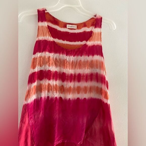Ben and Lucia  Anthropologie Aurora tie dye tank size S 100% silk - Picture 2 of 11